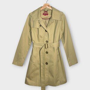 Merona Trench Coat MEDIUM Khaki